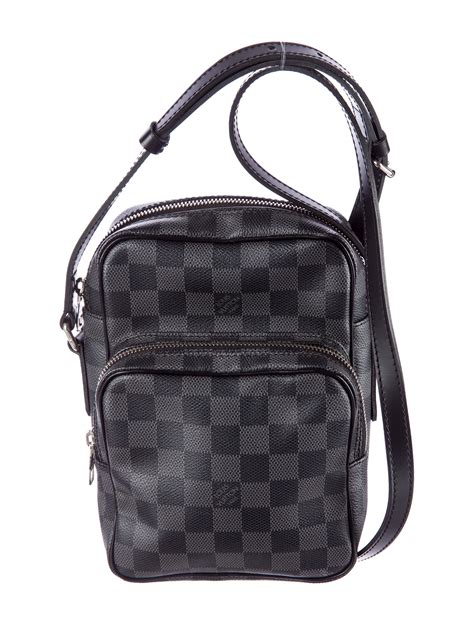 louis vuitton cross body bag black|louis vuitton black checkered bag.